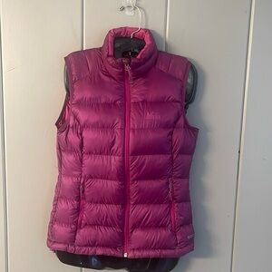 REI Puffer Vest Winter Ski Burgundy Pink Plum Purple Pertex Quantum Womens Small